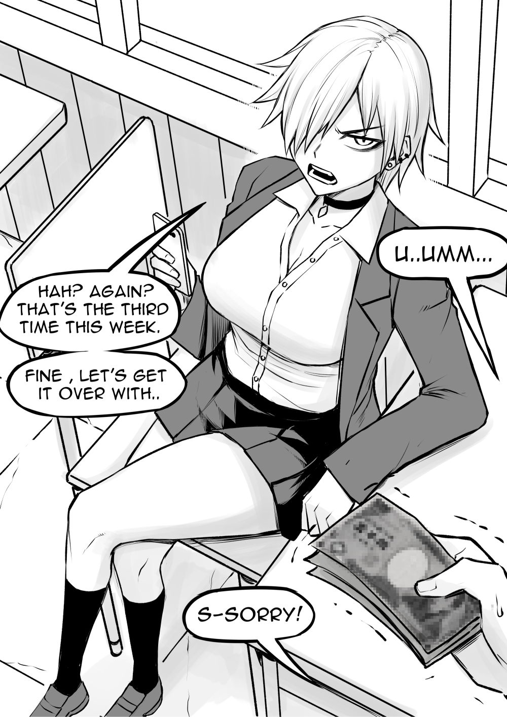 Asking/Paying the Class Tomboy for Favours