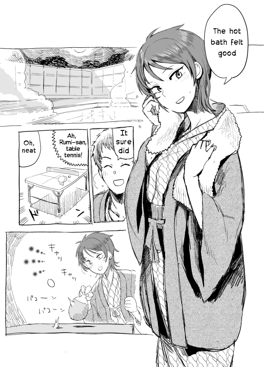Slightly Erotic Manga about Rumi and Hot Springs and Table Tennis (The Idolmaster)
